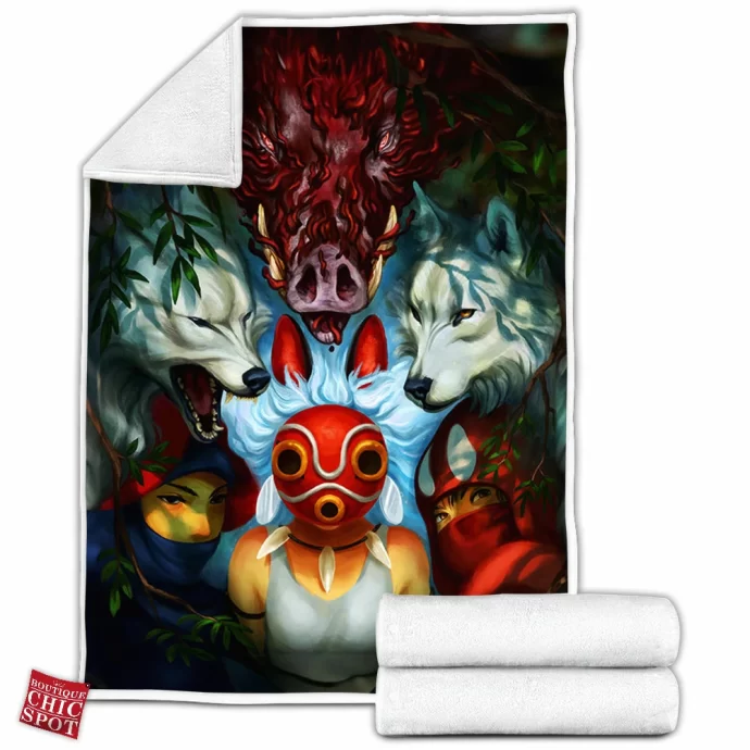 Mononoke Hime Fleece Blanket