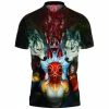 Anime Polo Shirt, Mononoke Hime Polo Shirt, Mononoke Hime Polo Shirt, Princess Mononoke Polo Shirt, Ghibli Polo Shirt