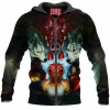 Anime Zip-Hoodie, Mononoke Hime Zip-Hoodie, Mononoke Hime Zip-Hoodie, Princess Mononoke Zip-Hoodie, Ghibli Zip-Hoodie