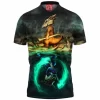 Anime Polo Shirt, Cubone Polo Shirt, Pokemon Polo Shirt