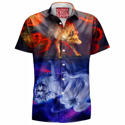 Anime Hawaiian-Shirt, Fantasy Hawaiian-Shirt, Fox Hawaiian-Shirt, Ninetales Hawaiian-Shirt