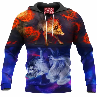 Anime Hoodie, Fantasy Hoodie, Fox Hoodie, Ninetales Hoodie