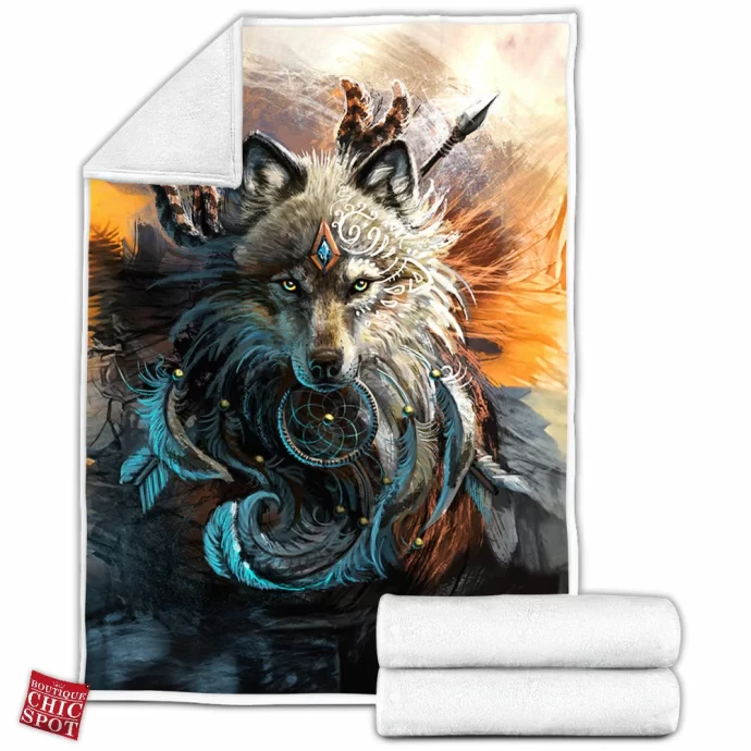 Wolf Fleece Blanket