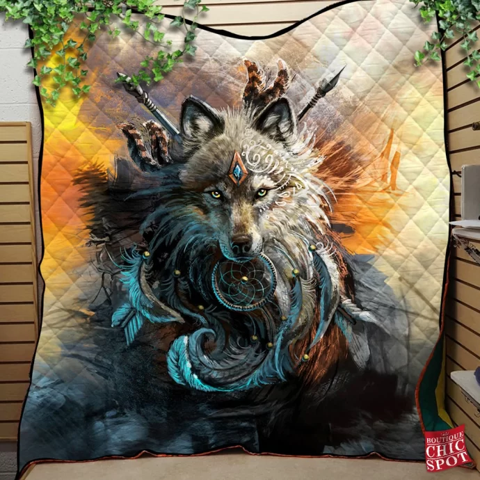 Wolf Quilt Blanket