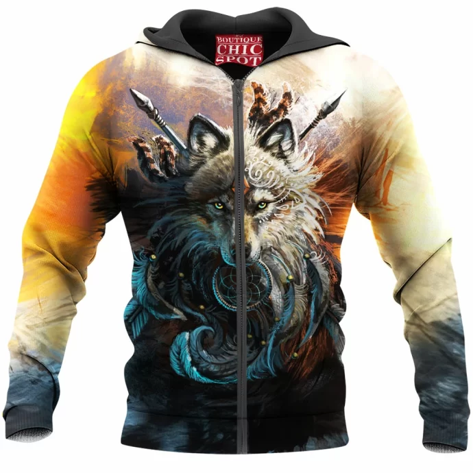 Wolf Zip Hoodie