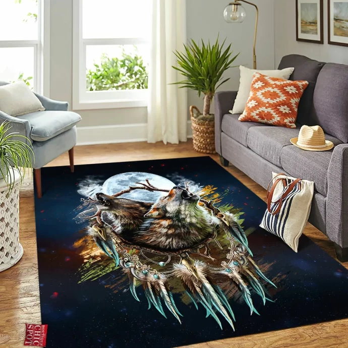 Wolf Rectangle Rug