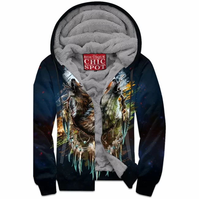 T DUONG Boutique 0424 Zip Fleece Hoodie