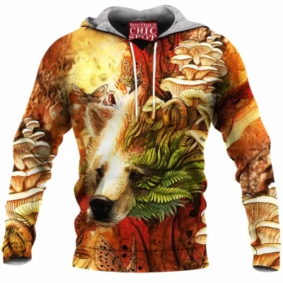 Autumn Fleece-Hoodie, Bear Fleece-Hoodie