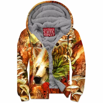 Autumn Zip-Fleece-Hoodie, Bear Zip-Fleece-Hoodie