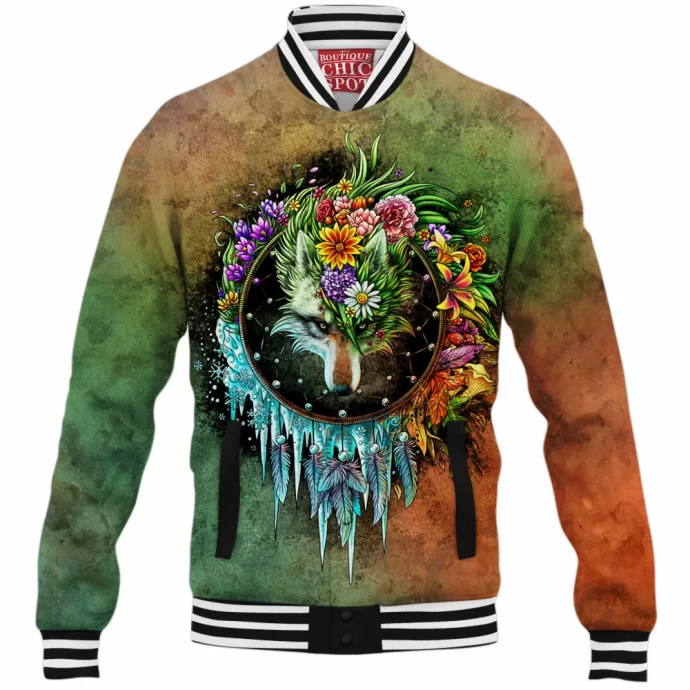 Wolf Dreamcatcher Baseball Jacket