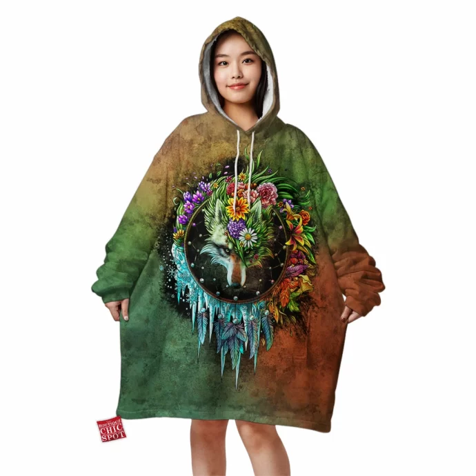 Wolf Dreamcatcher Blanket Hoodie