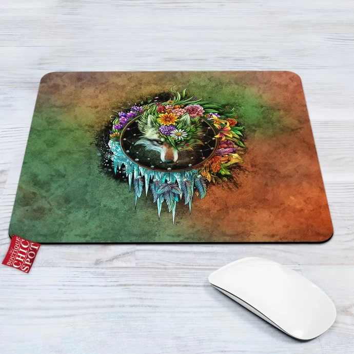 Wolf Dreamcatcher Mouse Pad