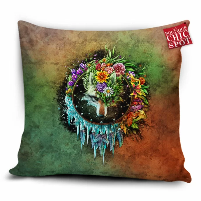 Wolf Dreamcatcher Pillow Cover