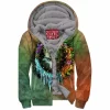 Cat Zip-Fleece-Hoodie, Wolf Zip-Fleece-Hoodie