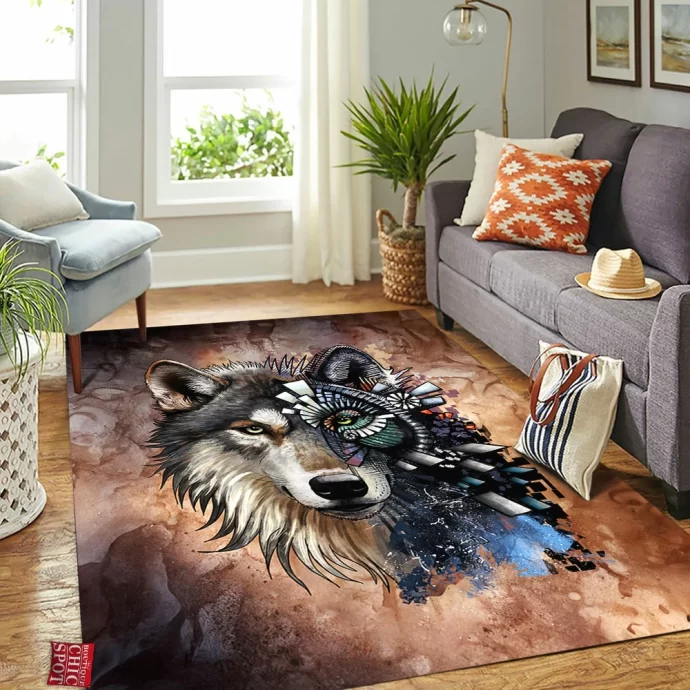 Save The Wolf Rectangle Rug