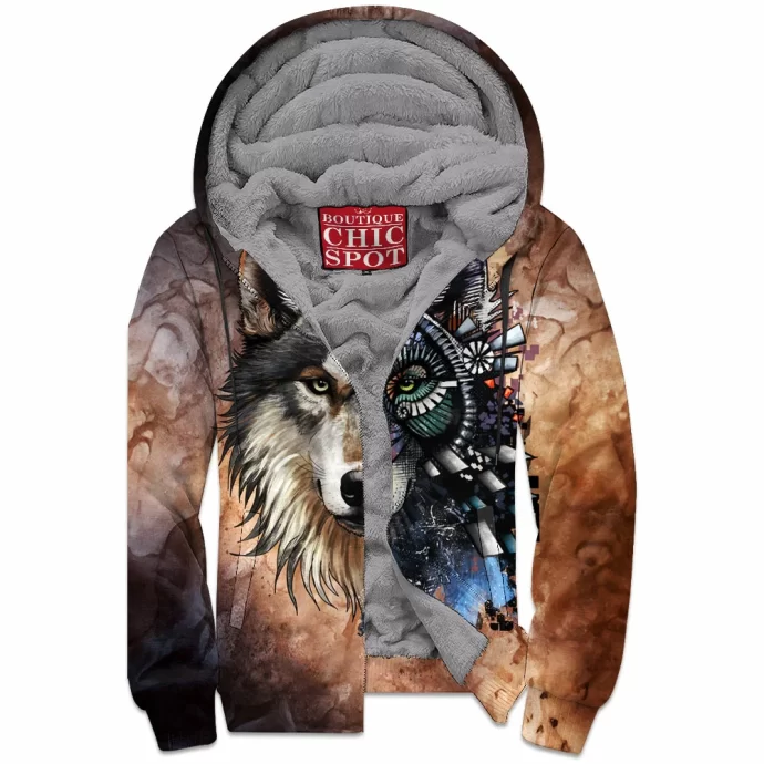 Save The Wolf Zip Fleece Hoodie