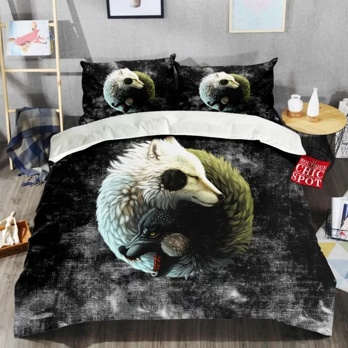 Yin Yang Wolves Bedding Set