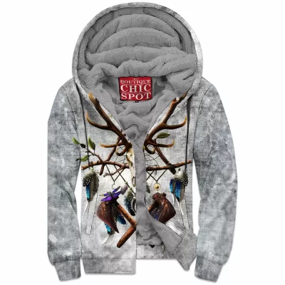 Cat Zip-Fleece-Hoodie