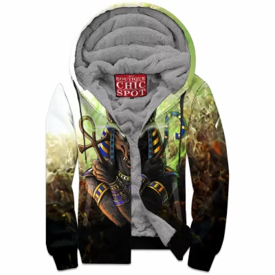 Anubis Zip-Fleece-Hoodie, Fantasy Zip-Fleece-Hoodie
