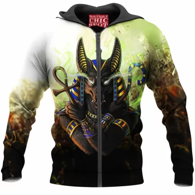 Anubis Zip-Hoodie, Fantasy Zip-Hoodie