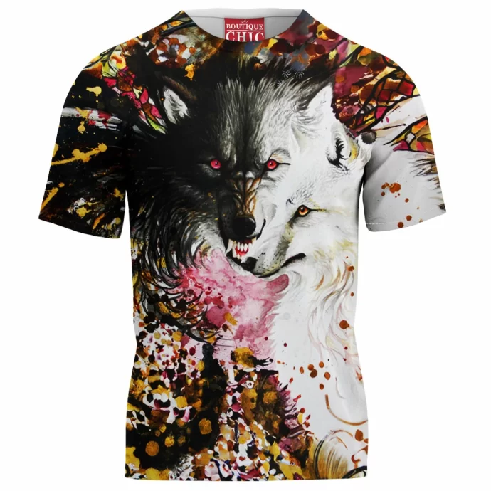 Black And White Wolf T-Shirt