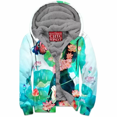 Lotus Zip-Fleece-Hoodie