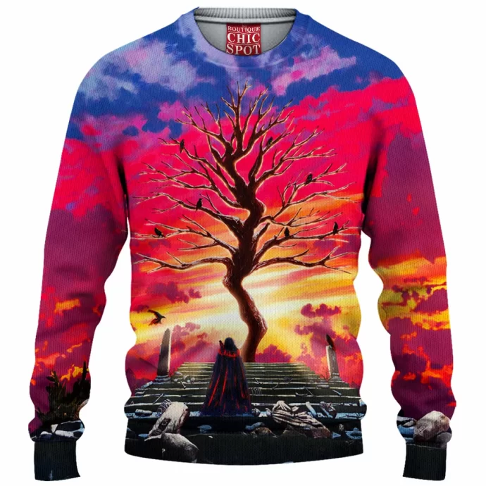 Red Sky Knitted Sweater