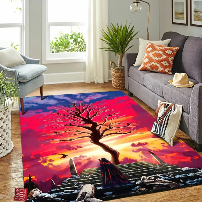 Red Sky Rectangle Rug