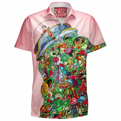 Sci-Fi Hawaiian-Shirt, UFO Hawaiian-Shirt