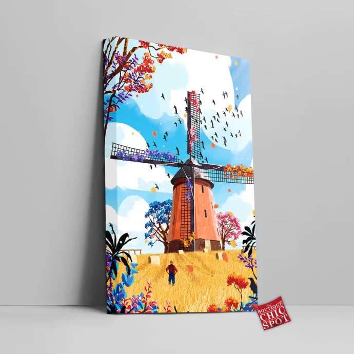 Windmill Canvas Wall Art