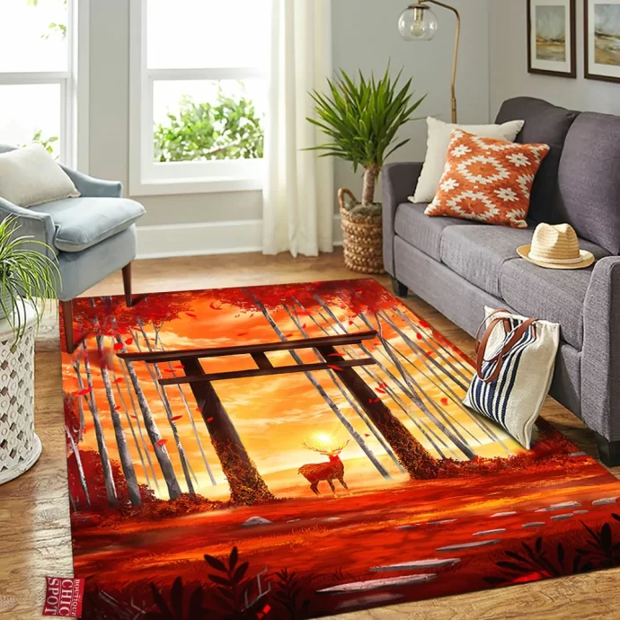 Sun Stag Rectangle Rug