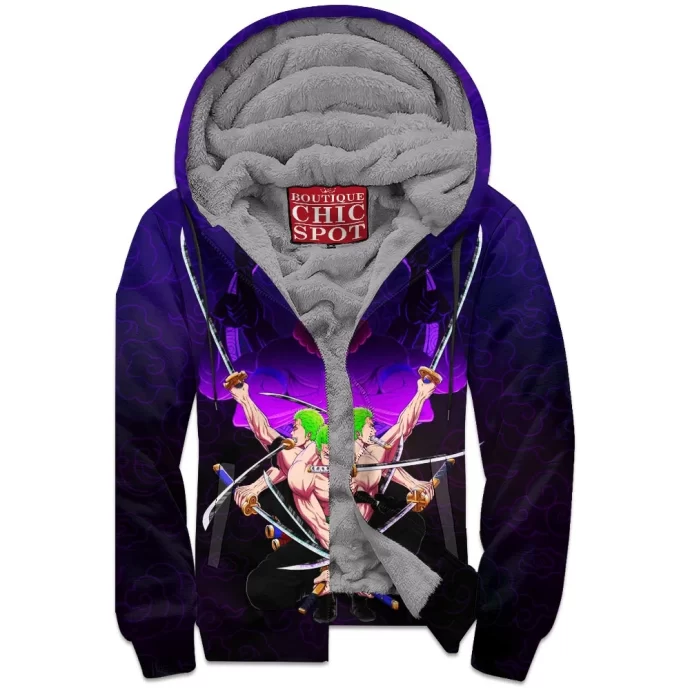 Roronoa Zoro Zip Fleece Hoodie