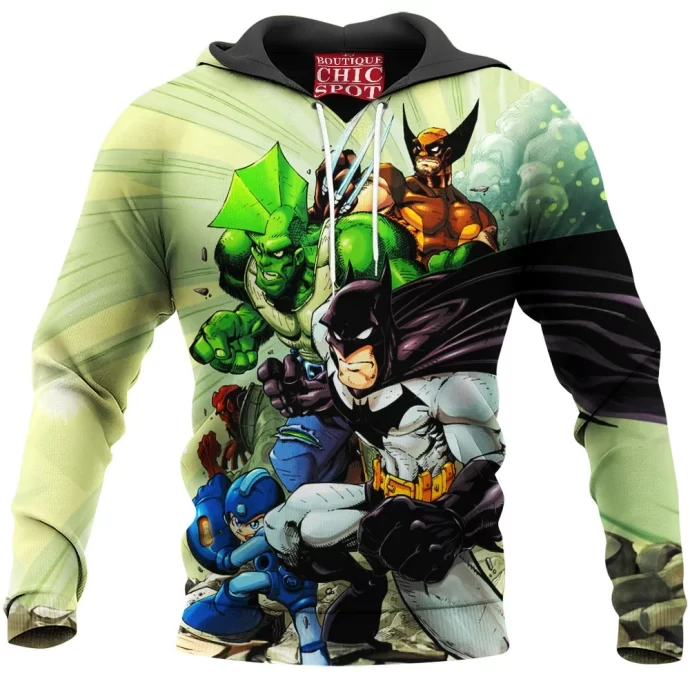 Batman Megaman Wolverine Hoodie