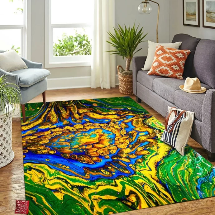 The Nugget of Turquiose Rectangle Rug