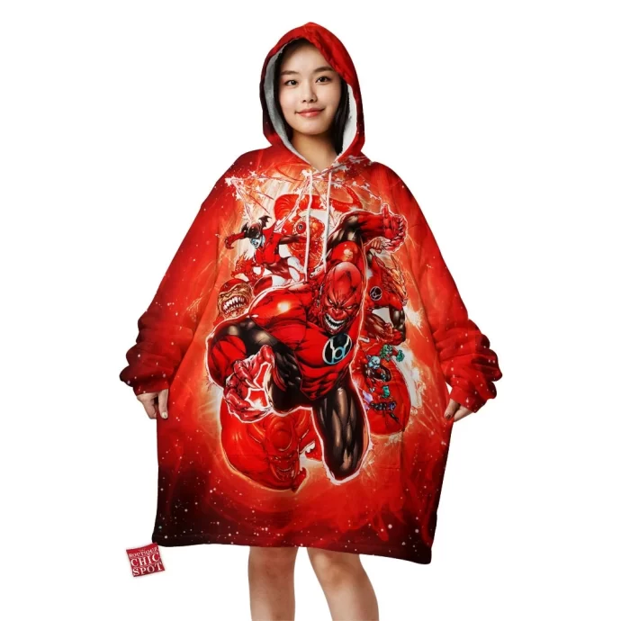 Red Lantern Blanket Hoodie