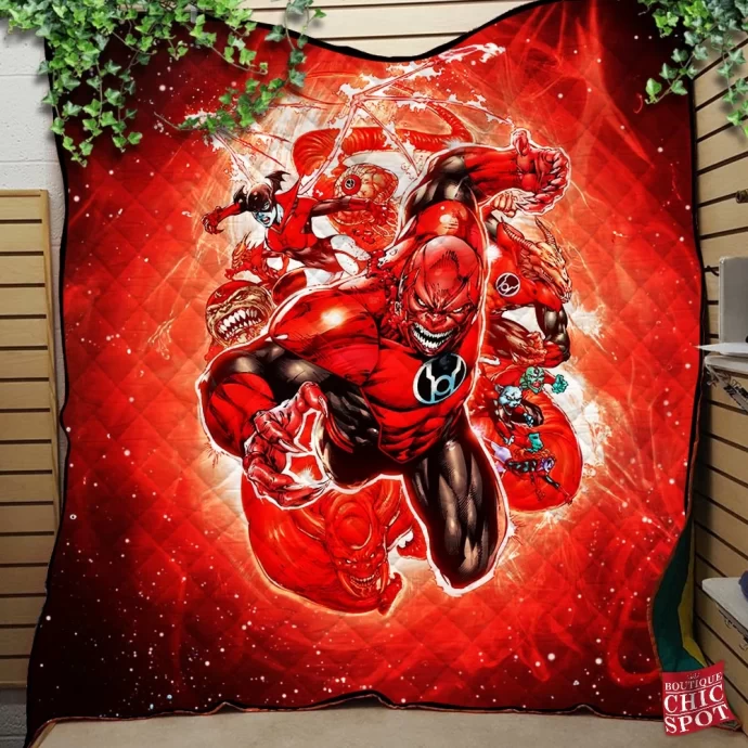 Red Lantern Quilt Blanket