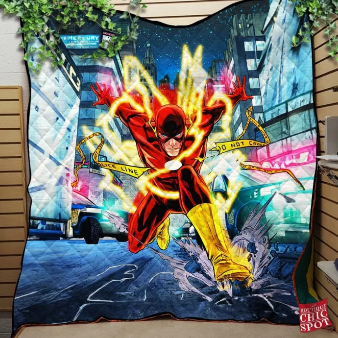 The Flash Dc Quilt Blanket