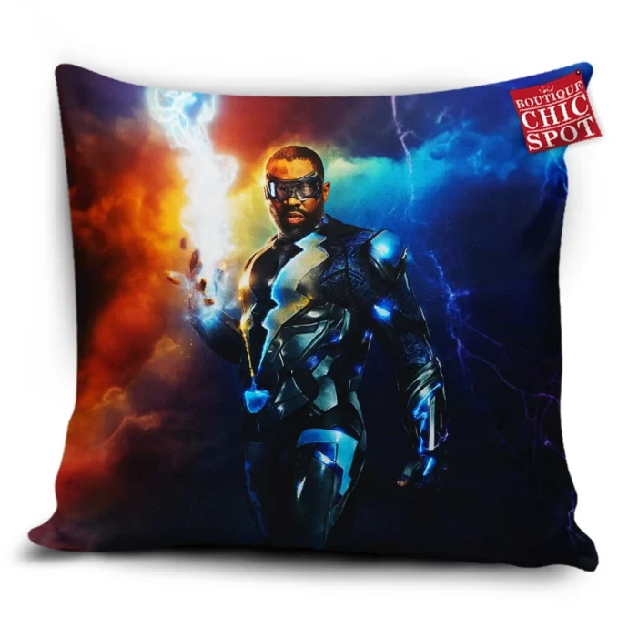 Black Lightning Pillow Cover