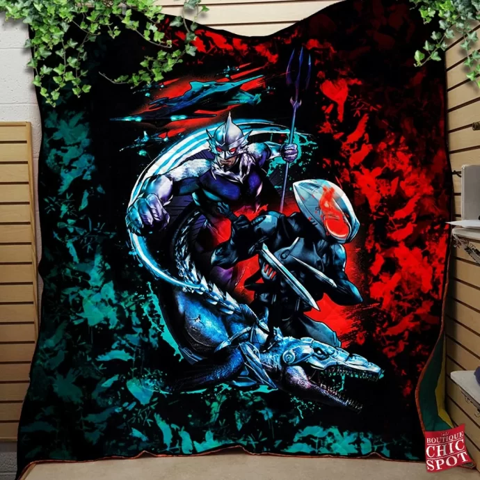 Black Manta Quilt Blanket