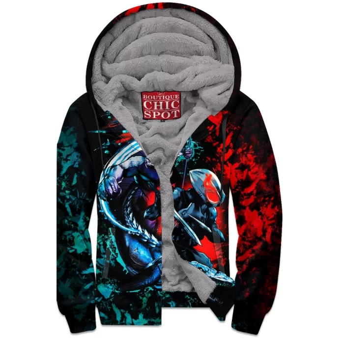 Black Manta Zip Fleece Hoodie