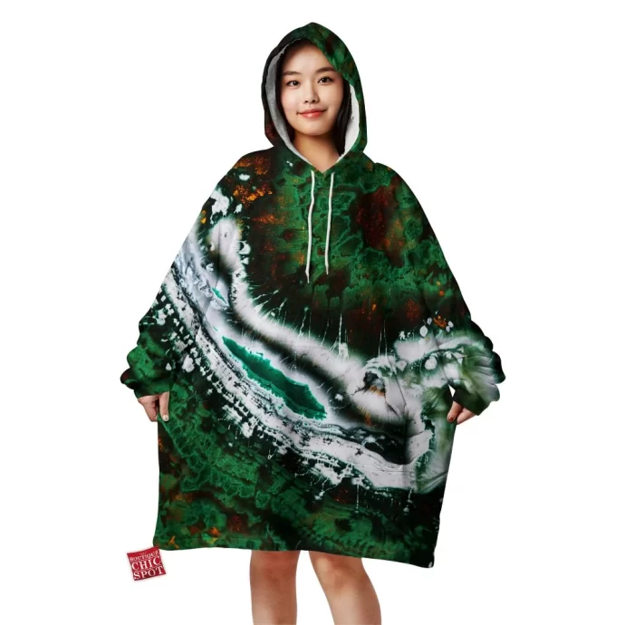 Emerald Abstract Blanket Hoodie