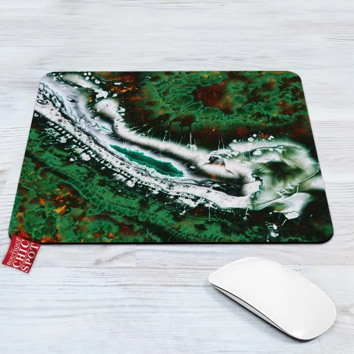 Emerald Abstract Mouse Pad