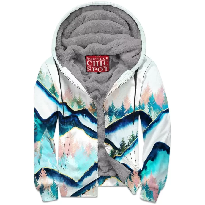 Winter Forest Zip Fleece Hoodie