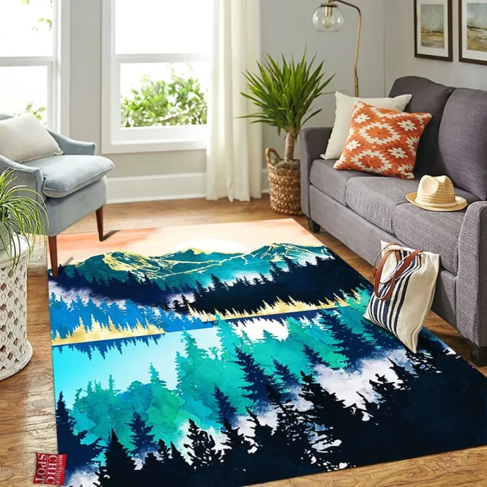 Lake Mist Rectangle Rug