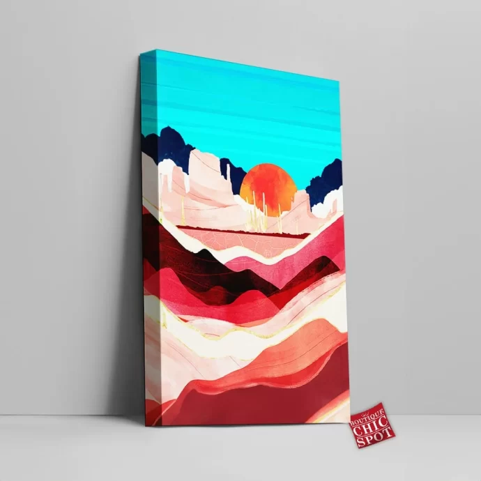 Sunset Desert Canvas Wall Art