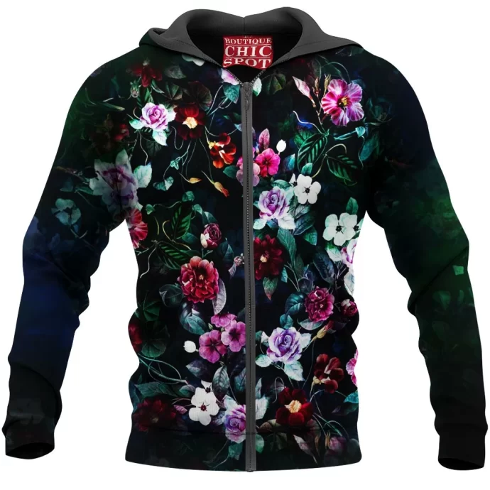 Flowers Zip Hoodie