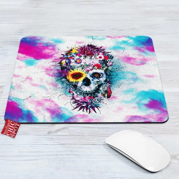 Flower Skull Mouse Pad