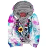 Skull Zip-Fleece-Hoodie
