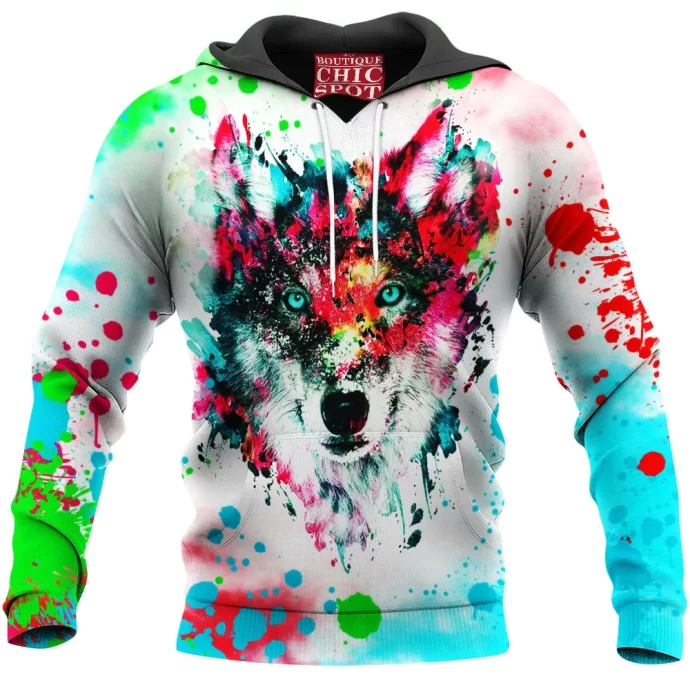 Watercolor Wolf Hoodie