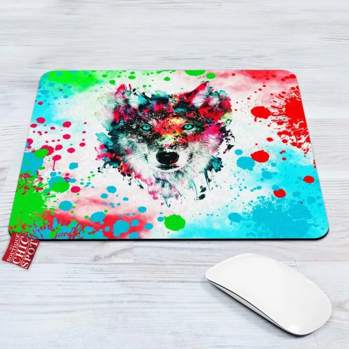 Watercolor Wolf Mouse Pad